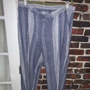 Old Navy Striped Linen Pants Xl